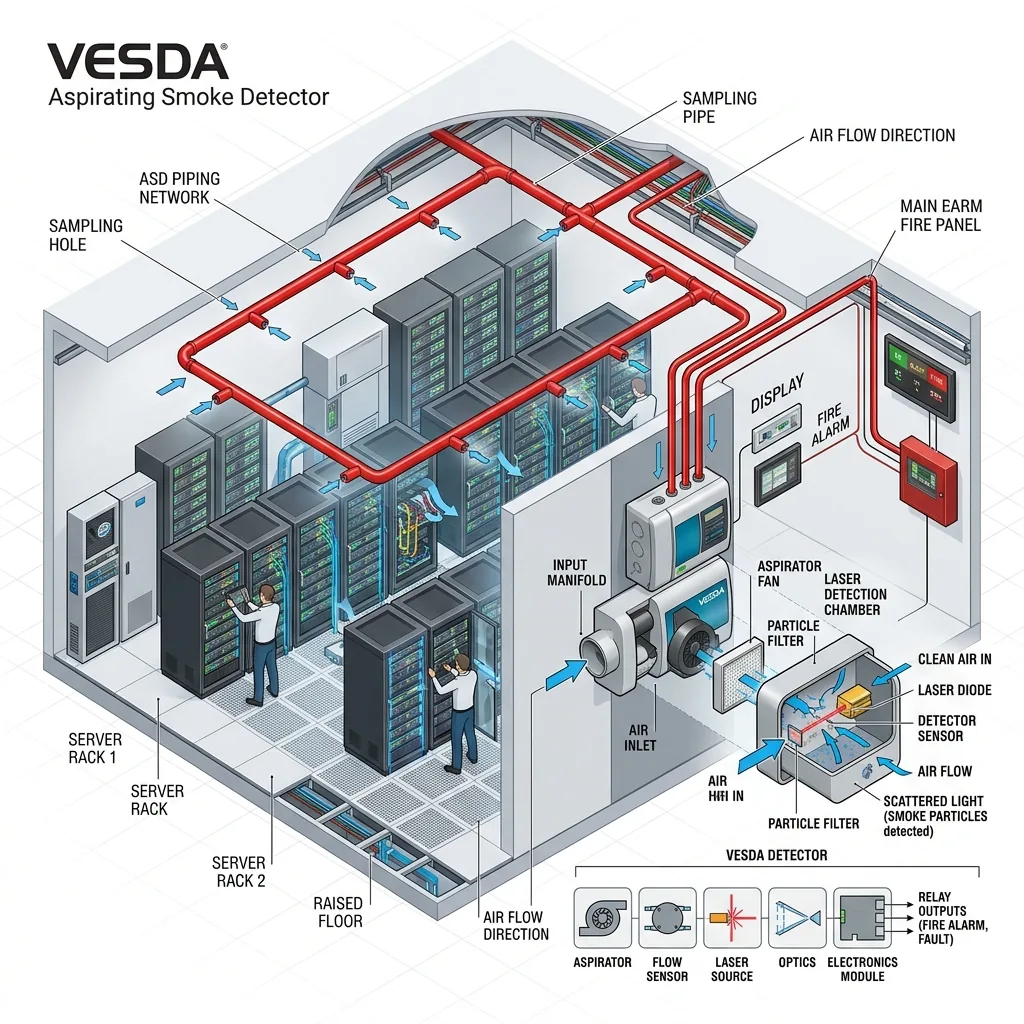 ระบบตรวจจับควันความไวสูง ASD (VESDA)