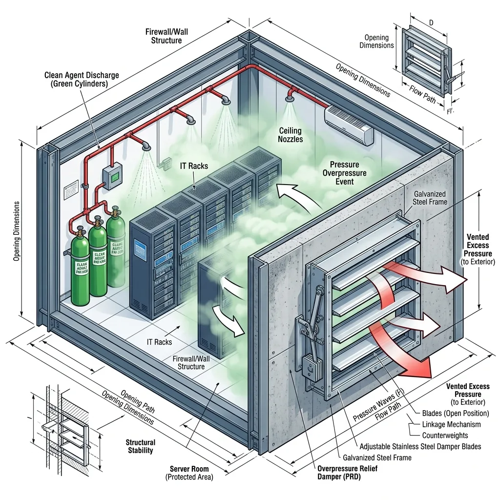 บานระบายแรงดันเกิน Overpressure Damper