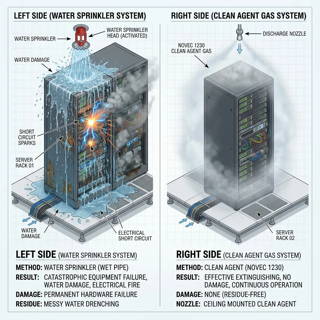 ทำไม Data Center, Server Room และ MDB Room ถึงเลือกใช้ระบบดับเพลิงด้วยสารสะอาด
