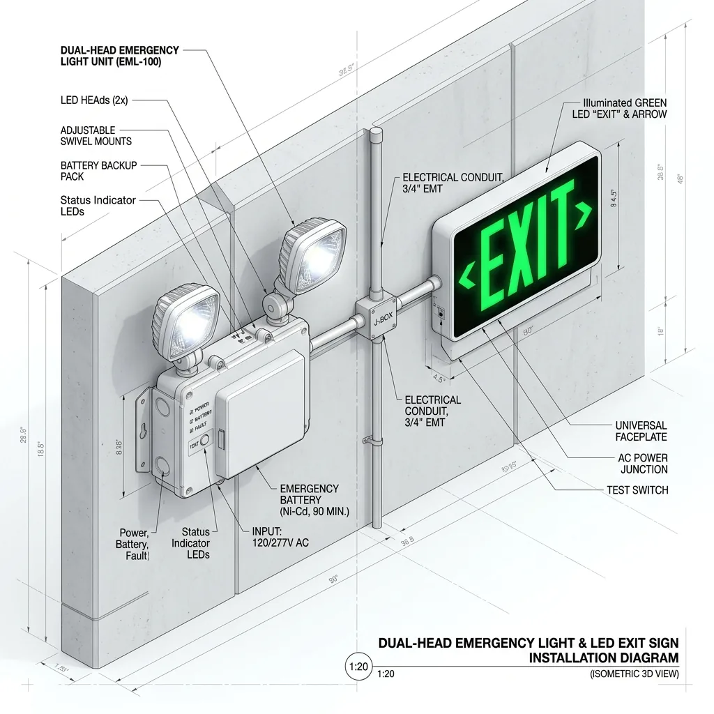 ไฟฉุกเฉินและป้ายทางออก (Emergency Light & Exit Sign)