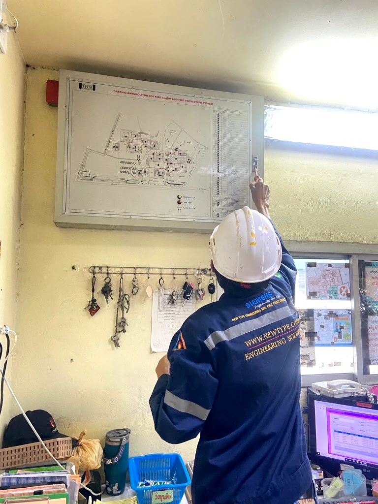 วิศวกร NTE ตรวจสอบความถูกต้องตู้ Graphic Annunciator